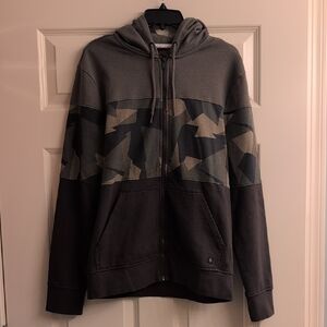 Tony Hawk Men's Dark Gray Camouflage Zip-Up Hoodie